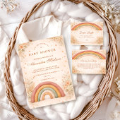 Modern Boho Rainbow Diapper Raffle Begleitkarte