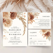 Moderne Boho Terracotta Blumenzehen Einladungsbanderole