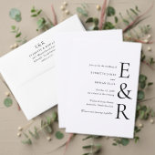 Moderne, kühne Monogramm-Minimalist-Hochzeit Serviette (Personalisieren Sie die Kollektion dieses unabhängigen Creators. Test)
