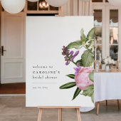 Blumengarten Rosa Grünes Brautparty Einladung