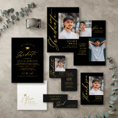 Moderne Kalligrafie Einfaches Foto Abschluss Dankeskarte