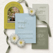 Moderne Chartreuse-Schrift Hochzeitsprobe Begleitkarte