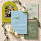 Moderne Chartreuse-Karten und Geschenke Hochzeitss