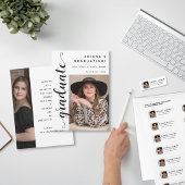 Modern Black Script 2 Photo Graduation Ankündigung