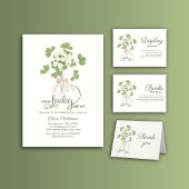 Modern Chic Lucky Shamrock with Bow baby shower Runder Aufkleber