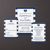 Moderne schicke Hochzeit in Blau und Weiß Rechteckiger Pappuntersetzer (Personalisiere diese Kollektion eines unabhängigen Creators.)