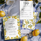 Boho Yellow Lemons Wedding Pappteller