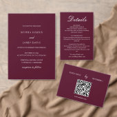 Elegante Burgundy Minimalistisch Wedding Acrylschild (Personalisiere diese Kollektion eines unabhängigen Creators.)