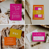 Modernes, kühnes Licht in einer Einladung zur Hoch