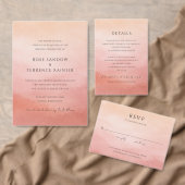 Moderne Korallen-Küsten-Chic-Elegante Hochzeit Programm (Personalisiere diese Kollektion eines unabhängigen Creators.)