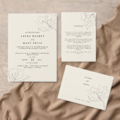 Moderne zarte, weiche Eggshell Floral Weinetikett (Personalisiere diese Kollektion eines unabhängigen Creators.)