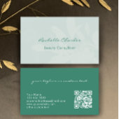 Modern Elegant Botanical Green Beauty Professional Visitenkarte
