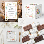 Moderne elegante, rosa Blumendetails muslimischer Einladung