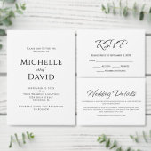 Moderner Minimalistischer QR-Code Einfache Hochzei Einladung (Personalisiere diese Kollektion eines unabhängigen Creators.)