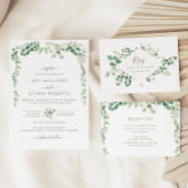Eukalyptus-Grüner Hochzeitsprogramm Fächer