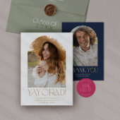 Modern Fete | Minimal er machte es Graduierungspar Einladung