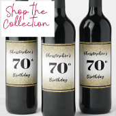 Moderne schwarze und goldene benutzerdefinierte 70 pappteller