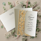 Moderne Gold Verzierte Verlobung Einladung (Personalisieren Sie die Kollektion dieses unabhängigen Creators. Test)