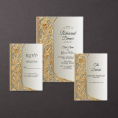 Modernes Gold Save the Date Verziert (Personalisiere diese Kollektion eines unabhängigen Creators.)