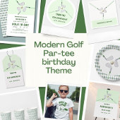 Green Golf Pattern Geburtstag Pappteller