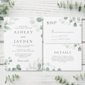 Modernes Sage Green Leaf Brautparty Brunch Einladung (Personalisiere diese Kollektion eines unabhängigen Creators.)