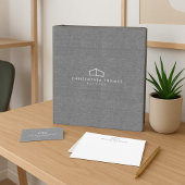 Modern Zuhause Logo Real Anwesen, Realtor Gray Lin Quadratische Visitenkarte