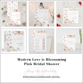 Modern Love is Blossoming Pink Bridal Shower Serviette