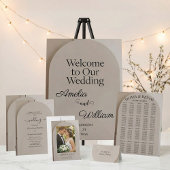 Arch Neutral Luxe Wedding  Dankeskarte