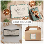 Moderne minimale Neujahr schwarze Feiertage weitab Serviette