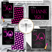 Red Modern Minimal Lips sprechen 30 Geburtstag Einladung