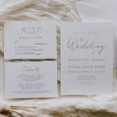 Elegant Mauve Minimal Script Wedding Begleitkarte