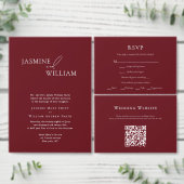 Rot Minimalistisch Save the Date Hochzeitsankündig Ankündigung (Personalisiere diese Kollektion eines unabhängigen Creators.)