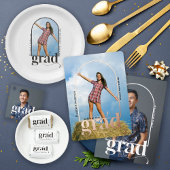 Moderne GRAD Black Arch Foto Graduation Party Gästebuch