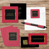 Modern black gold cardinal red professional logo schürze