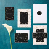 Runddiamant Gem Geometric Monogram Chic Wedding Geschenktütchen (Personalisiere diese Kollektion eines unabhängigen Creators.)