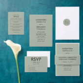 Modern Minimalist Wedding | Sage Green Timeless Serviette (Personalisiere diese Kollektion eines unabhängigen Creators.)