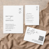 Moderne Schwarze Monogramm-Hochzeit Acryleinladungen (Personalisiere diese Kollektion eines unabhängigen Creators.)