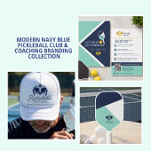 Moderner Eleganter Pickleball-Trainer QR-Code Visitenkarte