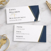 Modern Navy Gold Luxury Realtor estate Agent Post-it Klebezettel