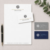 Modern Numbers Logo Linen Accountant Flyer