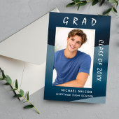 Grad Rücksendeetikett Ozeanblau