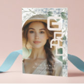 Modern Gold Typography Grad Photo Folieneinladung