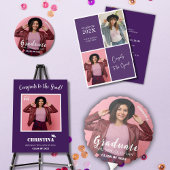 Moderner Eleganter Foto Script Abschluss Schaumweinetikett