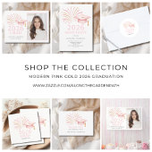 Modern Pink Gold 2026 Grad  Ankündigung