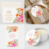 Modernes rosa Orangefarbenes Brautparty Poster