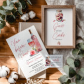 Moderner Rosé Wine Vino Before Vows Brautparty Einladung