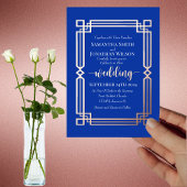 Moderne Rose Gold Border auf Navy Blue Wine Labels Weinetikett