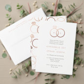 Moderne Rose Gold Rings Wedeln Online RSVP Card (Personalisieren Sie die Kollektion dieses unabhängigen Creators. Test)