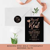Rose Gold Moderne Typografie Sitzgelegenheit Tisch Platzkarte