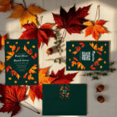 Modernes Rustikales Herbstleaves-Brautparty Serviette
